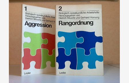 Aggression - Rangordnung - Biologisch-sozialkundliche Arbeitshefte 1 und 2  - 2 Arbeitshefte