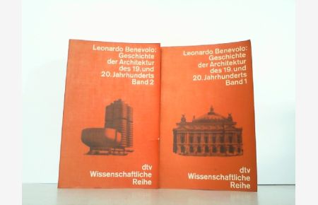 Geschichte der Architektur des 19. und 20. Jahrhunderts. Hier Band 1 und 2 in zwei Büchern komplett !