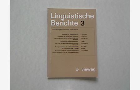 Paradigmawechsel in der Literaturwissenschaft in: LINGUISTISCHE BERICHTE 3, 1969.