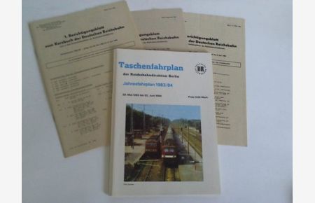 Taschenfahrplan der Reichsbahndirektion Berlin. Jahresfahrplan 1983/84. 29. Mai 1983 bis 02. Juni 1984 nebst 3 Berichtigungsblätter