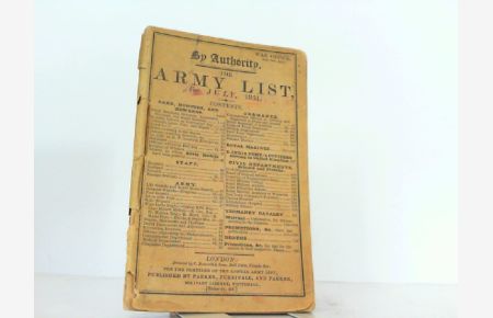 The Army List for July 1851. Rank, Honours and Rewards.