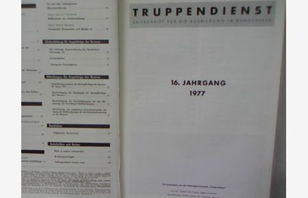 Truppendienst. Zeitschrift für die Ausbildung im Bundesheer, Jg. 16.
