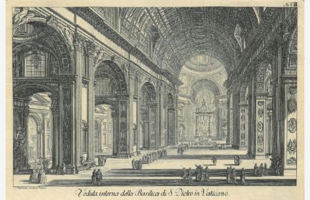 Veduta interna della Basilica di S. Pietro in Vaticano. Innenansicht der Peterskirche.