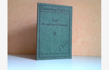 Abriß der englischen Grammatik