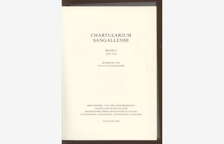 Chartularium Sangallense, Band V: 1300-1326.