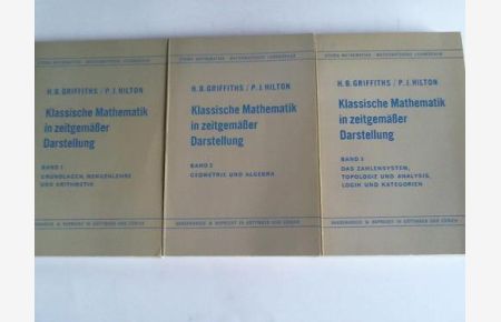 Klassische Mathematik in zeitgemäßer Darstellung, Band 1 bis 3. Drei Bände