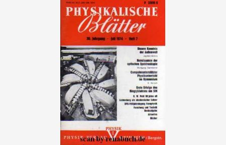 Physikalische Blätter, Heft 7 - 1974