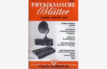 Physikalische Blätter, Heft 10 - 1973