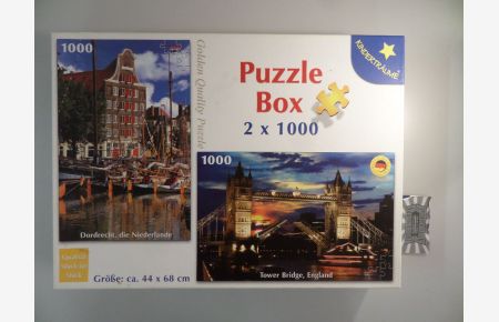 Puzzlebox 2 * 1000 Teile, 1. Dordrecht, NL; 2. Tower Bridge, GB.   - ACHTUNG! FÜR KINDER UNTER 3 JAHREN NICHT GEEIGNET!