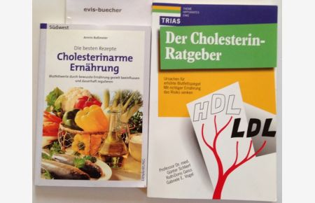 Cholesterinarme Ernährung + Der Choleserin-Ratgeber (Konvolut 2 TB* siehe org. Bild),