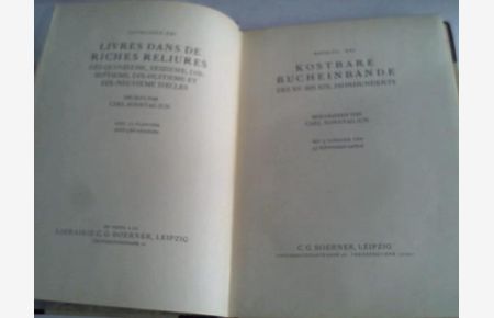 Katalog XXI. Kostbare Bucheinbände des XV. bis XIX. Jahrhunderts
