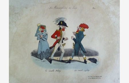 Vo insulté Milady! You insult mylady! - Handcolorierte Original-Lithographie, von (Pierre) Langlumé