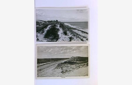 2 AK Amrum; Stranspartie, Wittdün mit Strand; gelaufen 1937; Konvolut