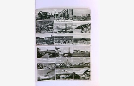2 Mehrbild-AK Norderney; jew. 9 versch. Ansichten; gelaufen 1958 / ungelaufen; Konvolut
