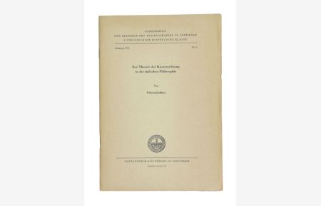 Zur Theorie der Kastenordnung in der indischen Philosophie. (= Nachrichten der Akademie der Wissenschaften in Göttingen. I. Philologisch-historische Klasse. Jahrgang 1975, Nr. 9).