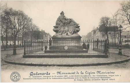 Ansichtskarte Audenaerde / Audenarde (Monument de la legion Mexicaine)