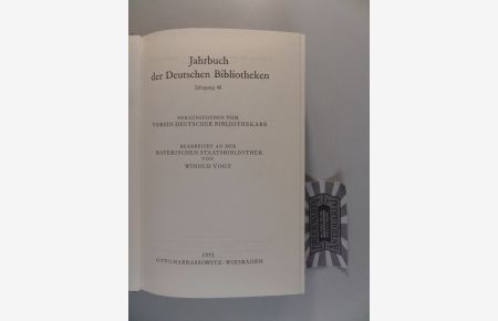 Jahrbuch der Deutschen Bibliotheken - Jahrgang 46. 1975.