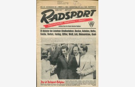 Radsport. Illustrierter Radrenn-Sport. Jahrgang 24. Nr. 30 - 29. Juli 1969.