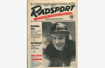 Radsport. Illustrierter Radrenn-Sport. Jahrgang 24. Nr. 4 - 28. Januar 1969.