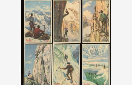 Erdal-Kwak-Serienbilder. Serie 15: Bergsteigerei (Bilder 1-6).