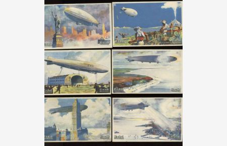 Erdal-Kwak-Serienbilder. Serie 16: Zeppelinflug nach Amerika (Bilder 1-6).