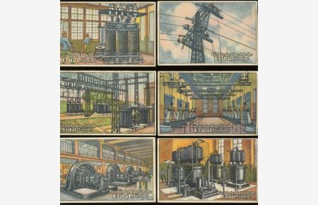 Erdal-Kwak-Serienbilder. Serie 22: Elektrische Kraftübertragung und Umformung (Bilder 1-6).