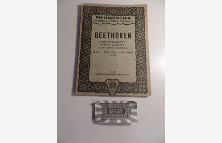 L. v. Beethoven : Streichquartett - Es dur - Op. 127.   - Philharmonia No. 321.