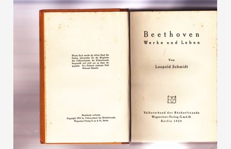 Beethoven. Werke und Leben.