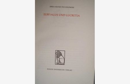 Euryalus und Lucretia. Vorzugsdruck.