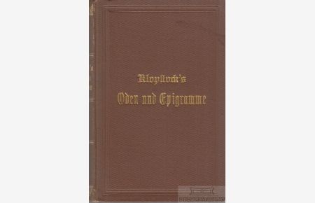 F. G. Klopstock's Oden und Epigramme