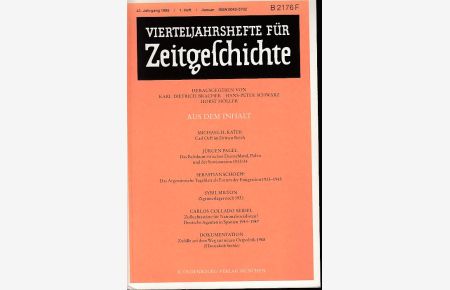 Vierteljahreshefte für Zeitgeschichte. 43. Jahrgang, 1. Heft, Januar 1995.