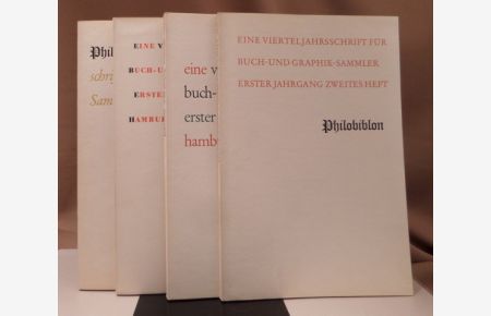 Philobiblon. Eine Vierteljahresschrift für Buch- und Graphiksammler. 1. Jahrgang, 1957 in 4 Heften.