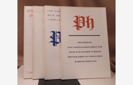 Philobiblon. Eine Vierteljahresschrift für Buch- und Graphiksammler. 2. Jahrgang, 1958 in 4 Heften.
