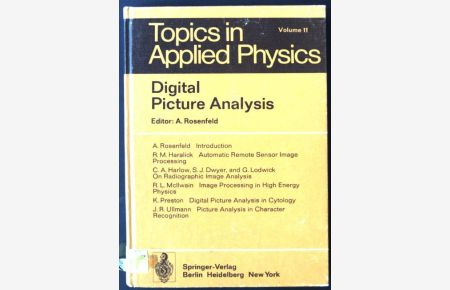 Digital Picture Analysis  - Topics in Applied Physics, Volume 11