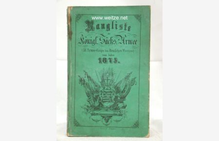 Rangliste der Königlich Sächsischen Armee vom Jahre 1875,