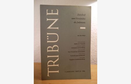 Tribüne. Zeitschrift zum Verständnis des Judentums. 5. Jahrgang, Heft 20, 1966