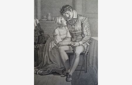 (Altötting 1782 - 1855 München). Gretchen und Faust. 2 Lithographien von Strixner nach Naeke von 1822. Je 28 x 19 cm.