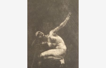 (Leipzig 1857 - 1920 Großjena). Kauernder weiblicher Akt. Schabkunstblatt von 1913. 10, 5 x 6, 5 cm.