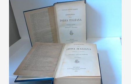Antologia della prosa italiana/ Antologia della poesia italiana. 2 Bände