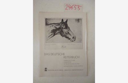 Original-Verlagsprosekt zu Das Deutsche Reiterbuch. Pferdezucht und Pferdesport in Großdeutschland