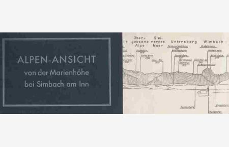 Alpen-Ansicht von der Marienhöhe bei Simbach am Inn.   - Zeichner unbekannt.