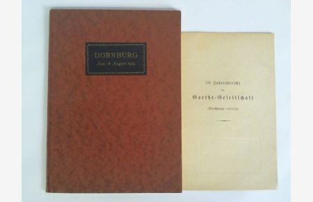 Die Dornburger Schlösser. Zum 28. August 1923