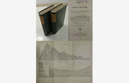 Traite de Geognosie, ou expose des connaissances actuelles sur la constitution physique et minerale du globe terrestre. Tomes I + II (complete edition).