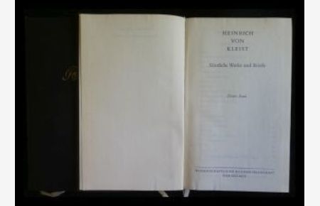 Heinrich von Kleist - Sämtliche Werke und Briefe, 2 Bände