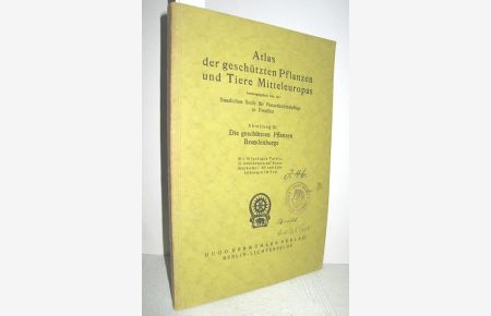 Atlas der geschützten Pflanzen und Tiere Mitteleuropas Abteilung III (Die geschützten Pflanzen Brandenburgs)