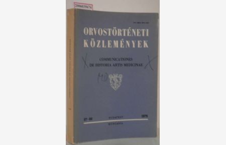 Orvostörteneti Közlemenyek - 87-88 * 1979  - Communicationes de Historia Artis Medicinae