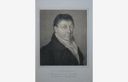 Portrait. Brustfigur nach halbrechts. Lithographie auf getönter Platte von Ludwig Montmorillon (1794-1854) nach Hirschmann.