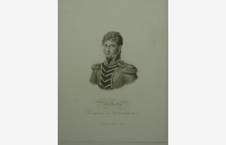 Portrait. Brustfigur in Uniform, unten mit Schrift. Kupferstich von J. G. Mansfeld.