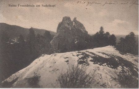AK Ruine Freundstein am Sudelkopf, Feldpost