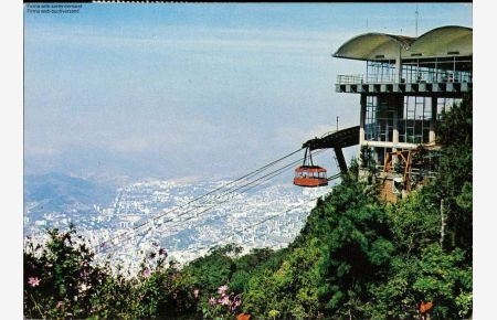 1051420 Valle de Caracas, Stadt von einem Berg aus, Seilbahn